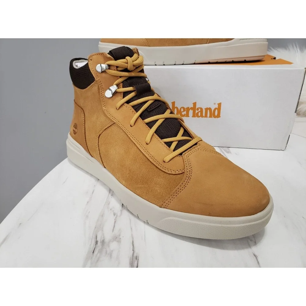 NEW SIZE 12 TIMBERLAND MEN'S SENECA BAY CHUKKA‎ SNEAKER BOOTS WHEAT NUBUCK